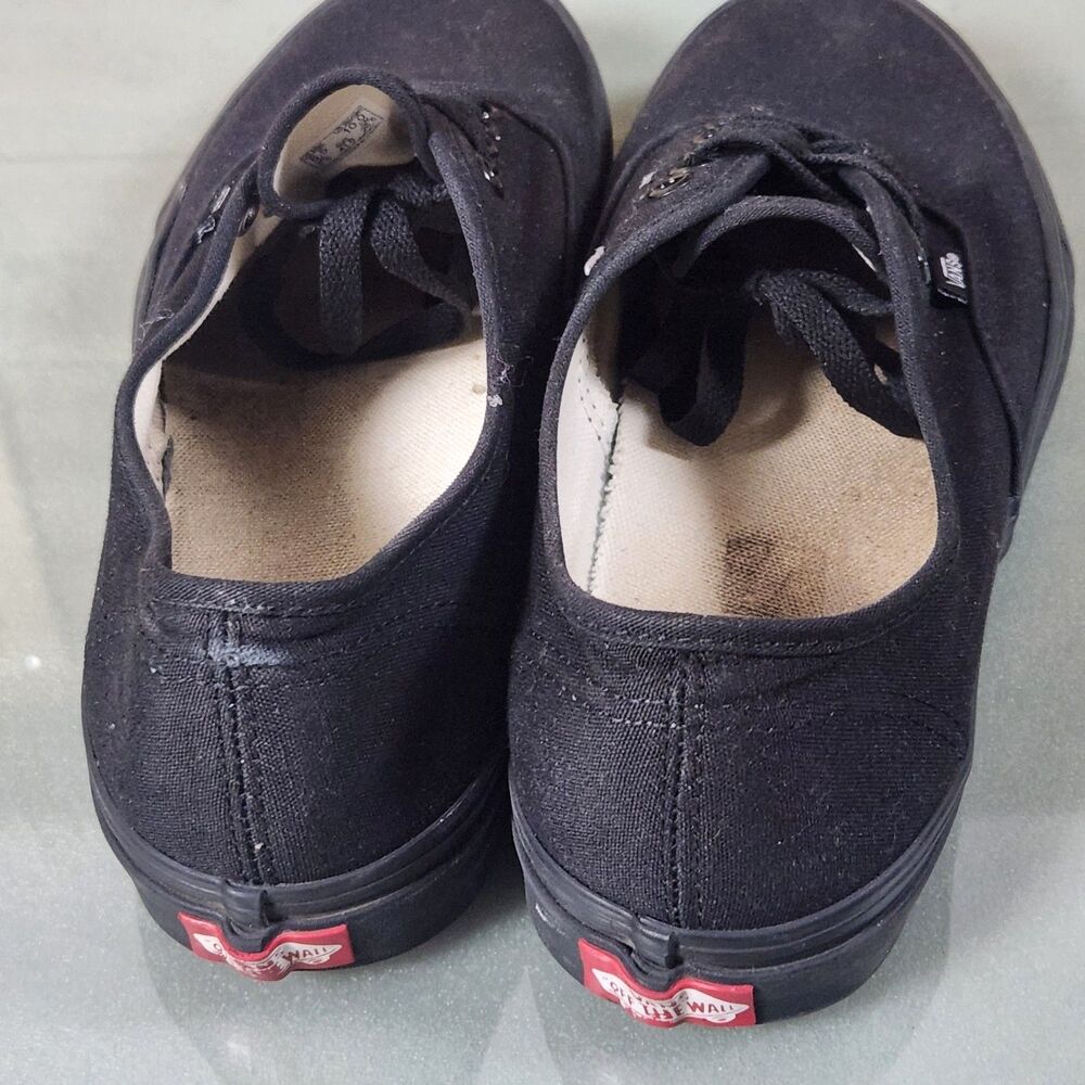 Vans Authentic Black Canvas Skate Shoes Men’s 8.5 Women’s 10 Classic - Picture 3 of 11